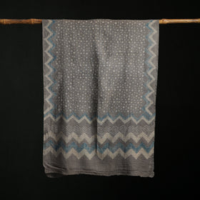 Pure Merino Wool Hand Block Akola Print Stole 11