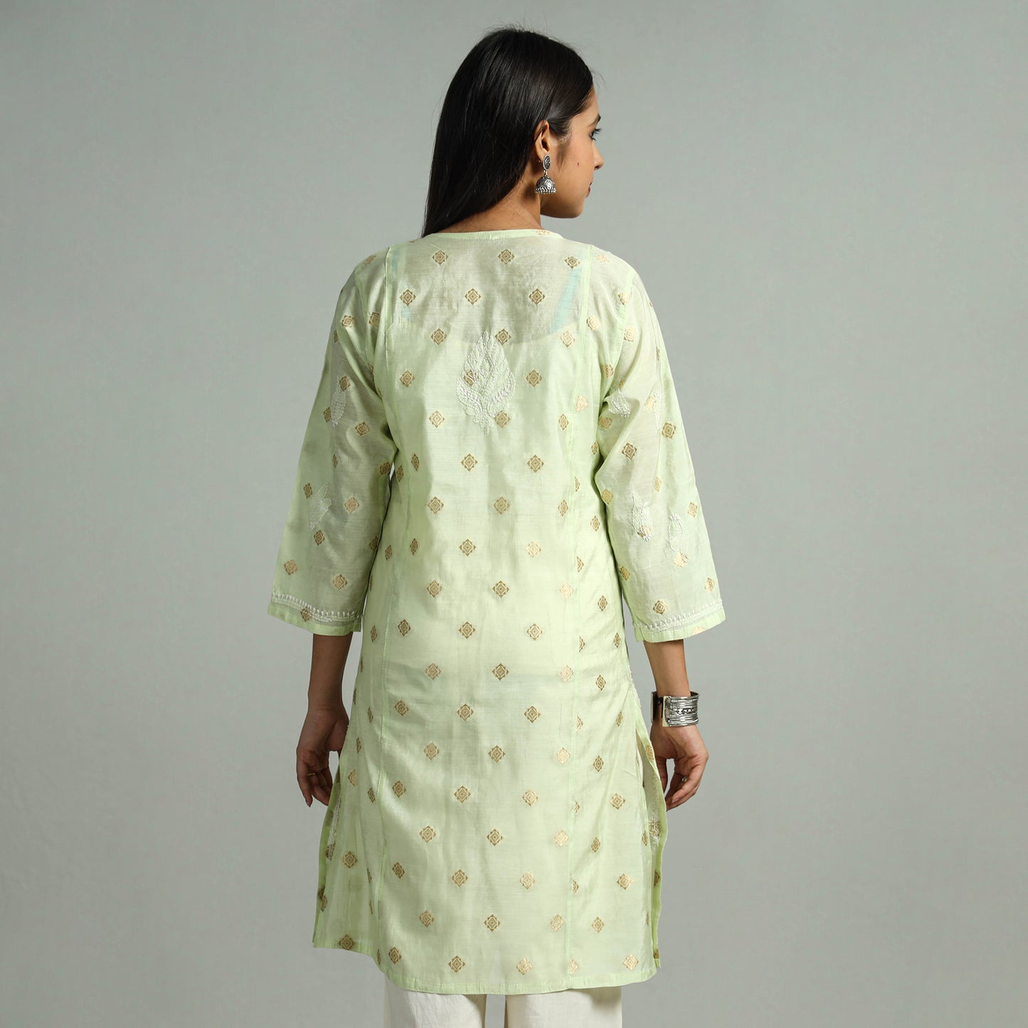 chikankari embroidered kurta 