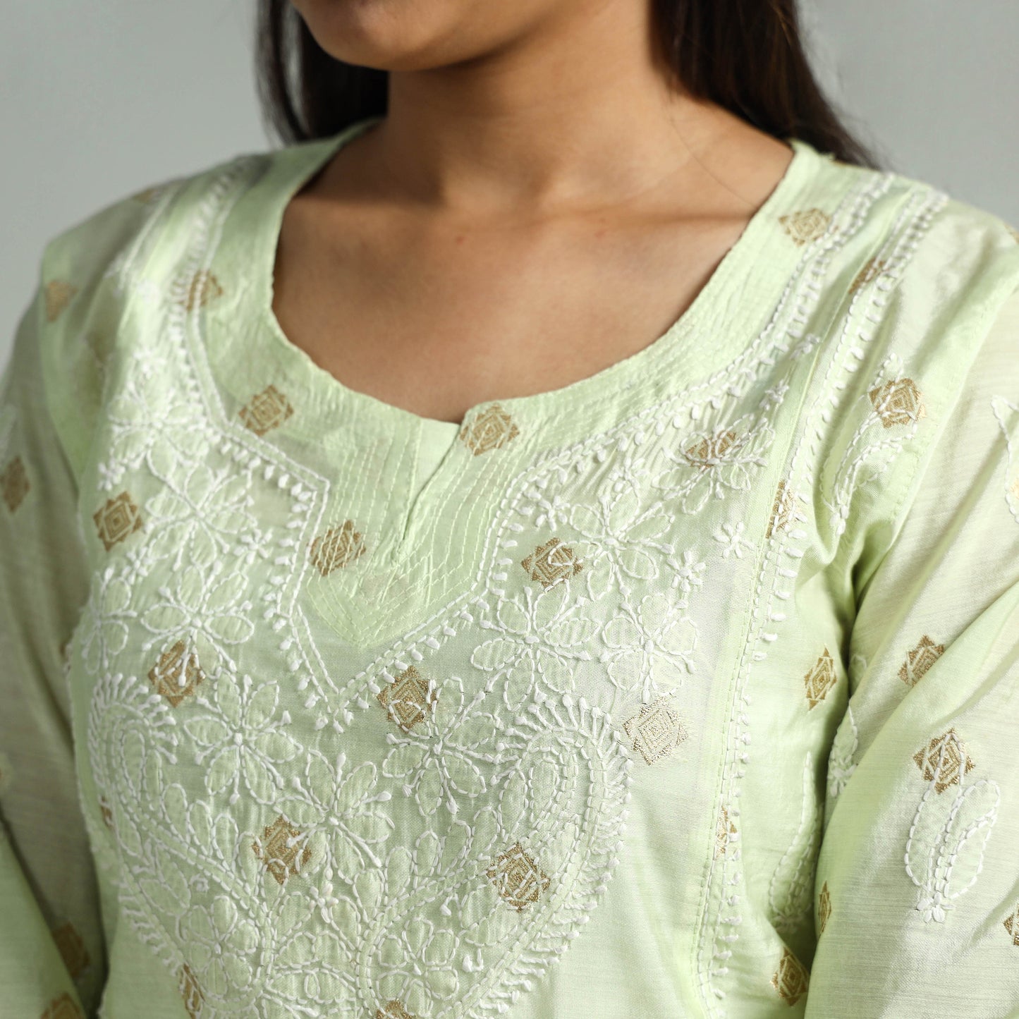 chikankari embroidered kurta 