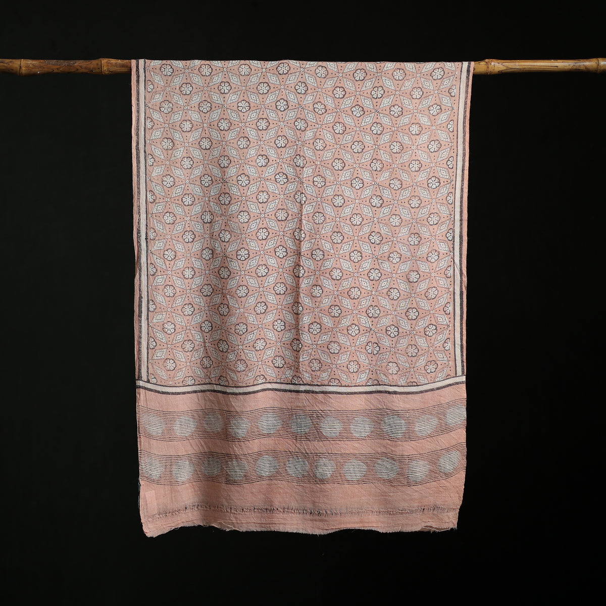 Pure Merino Wool Hand Block Akola Print Stole 14