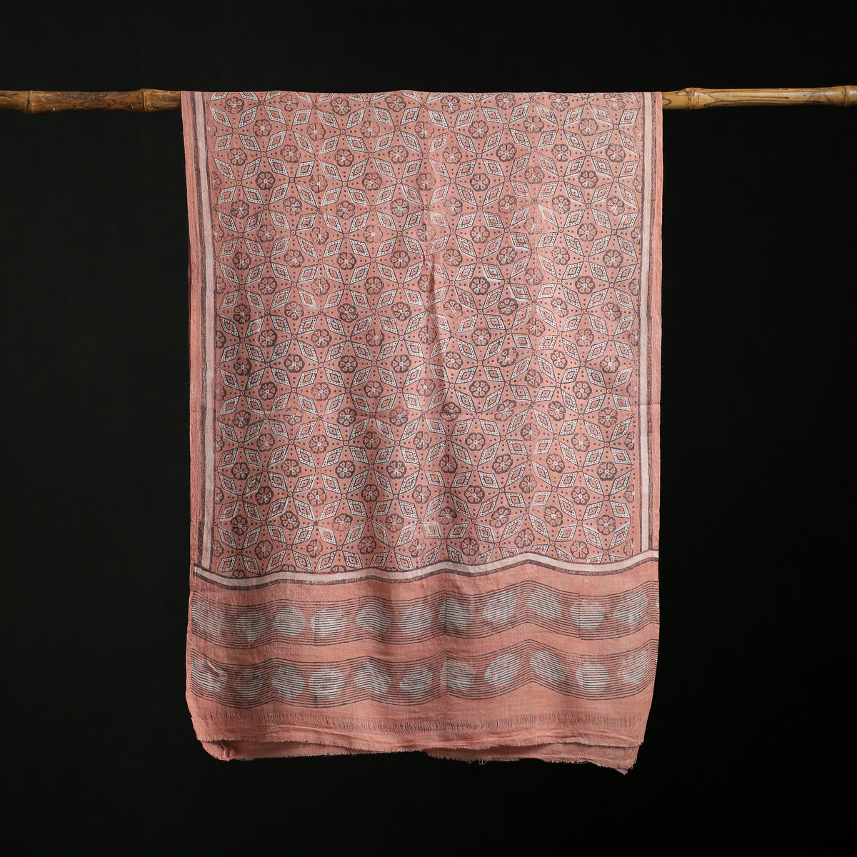 Pure Merino Wool Hand Block Akola Print Stole 15