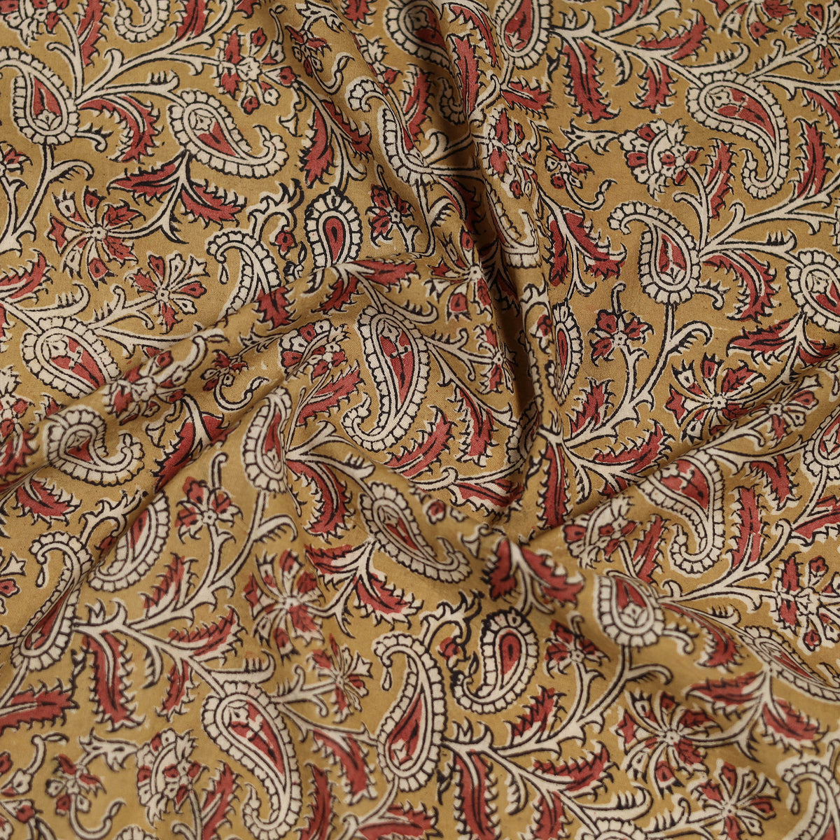 Pedana Hand Block Print Natural Dyed Cotton Kalamkari Scarf 55