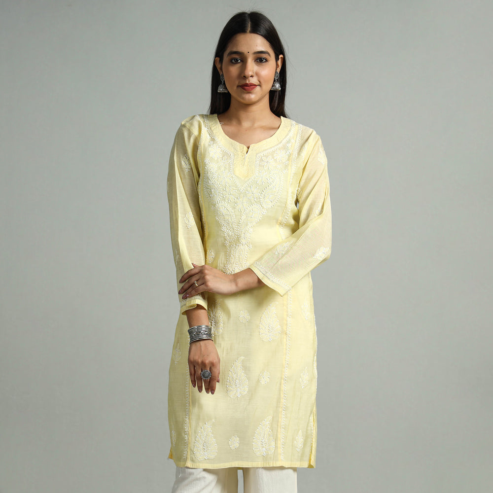 chikankari embroidered kurta 