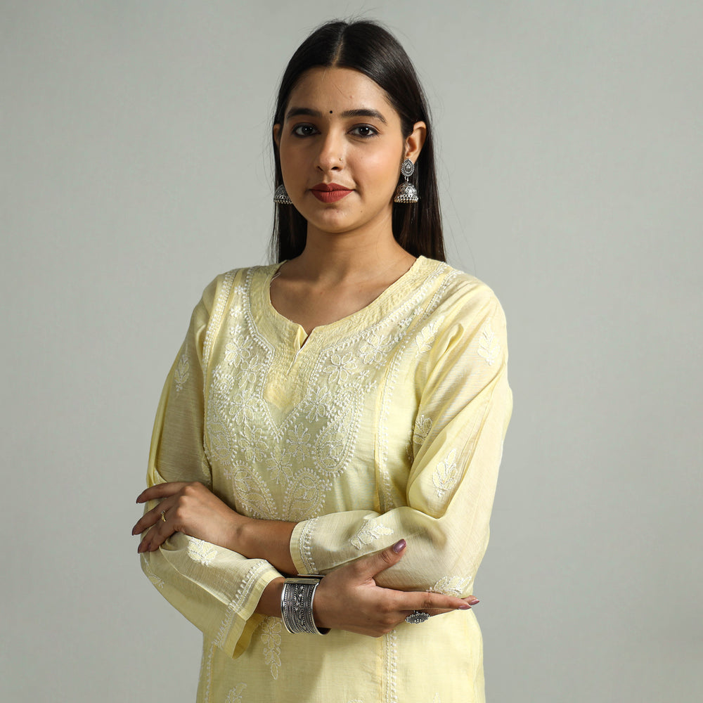 chikankari embroidered kurta 