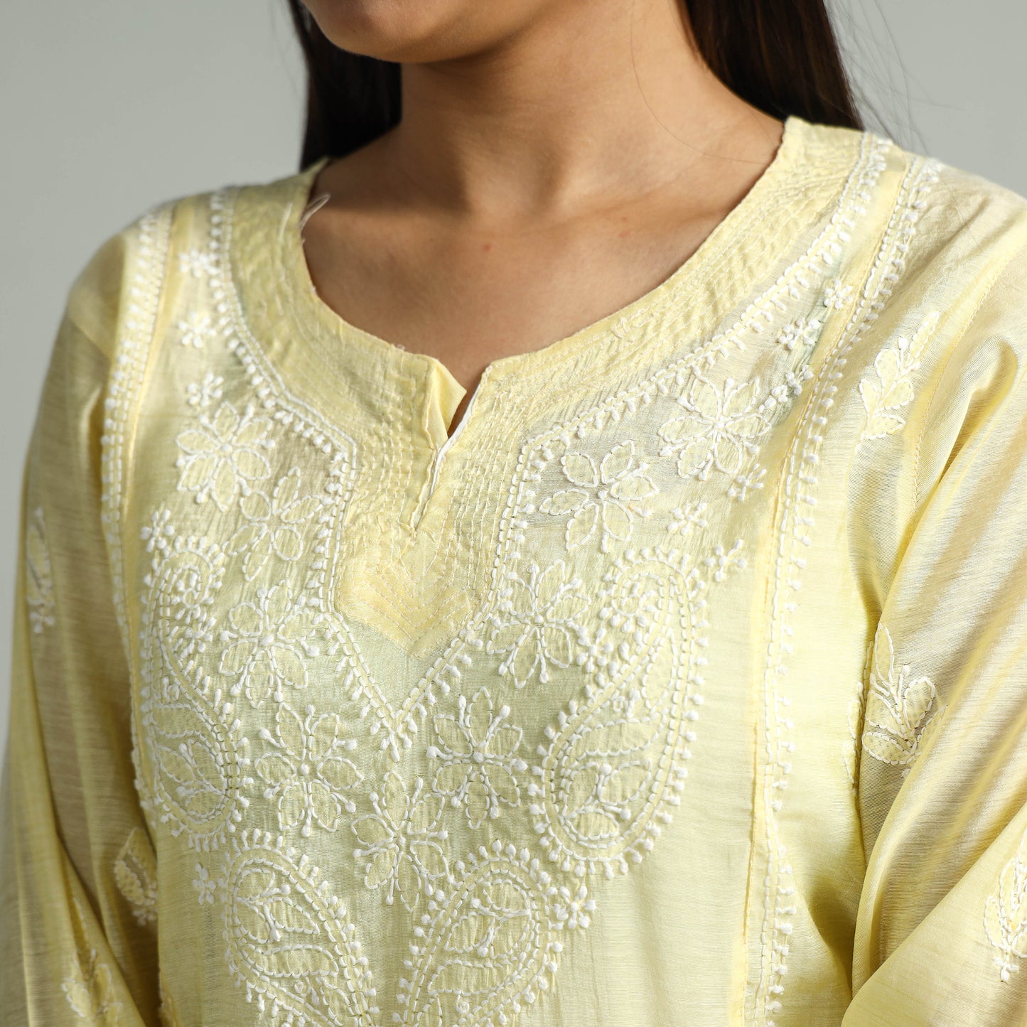 chikankari embroidered kurta 