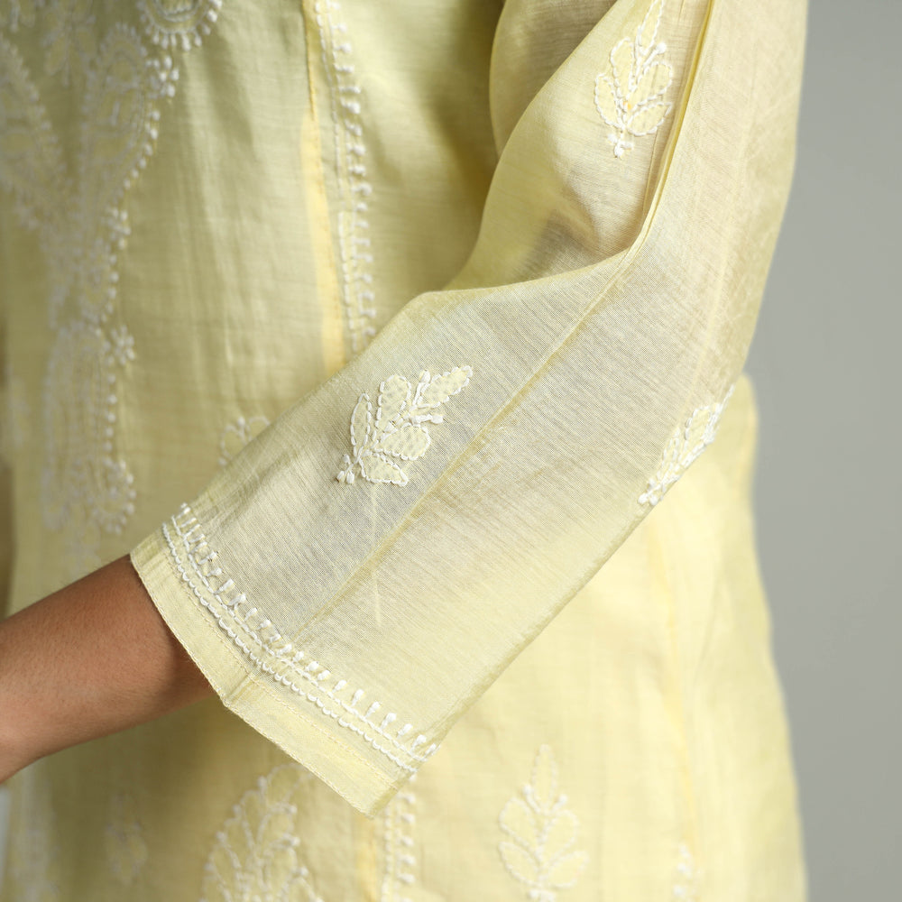 chikankari embroidered kurta 