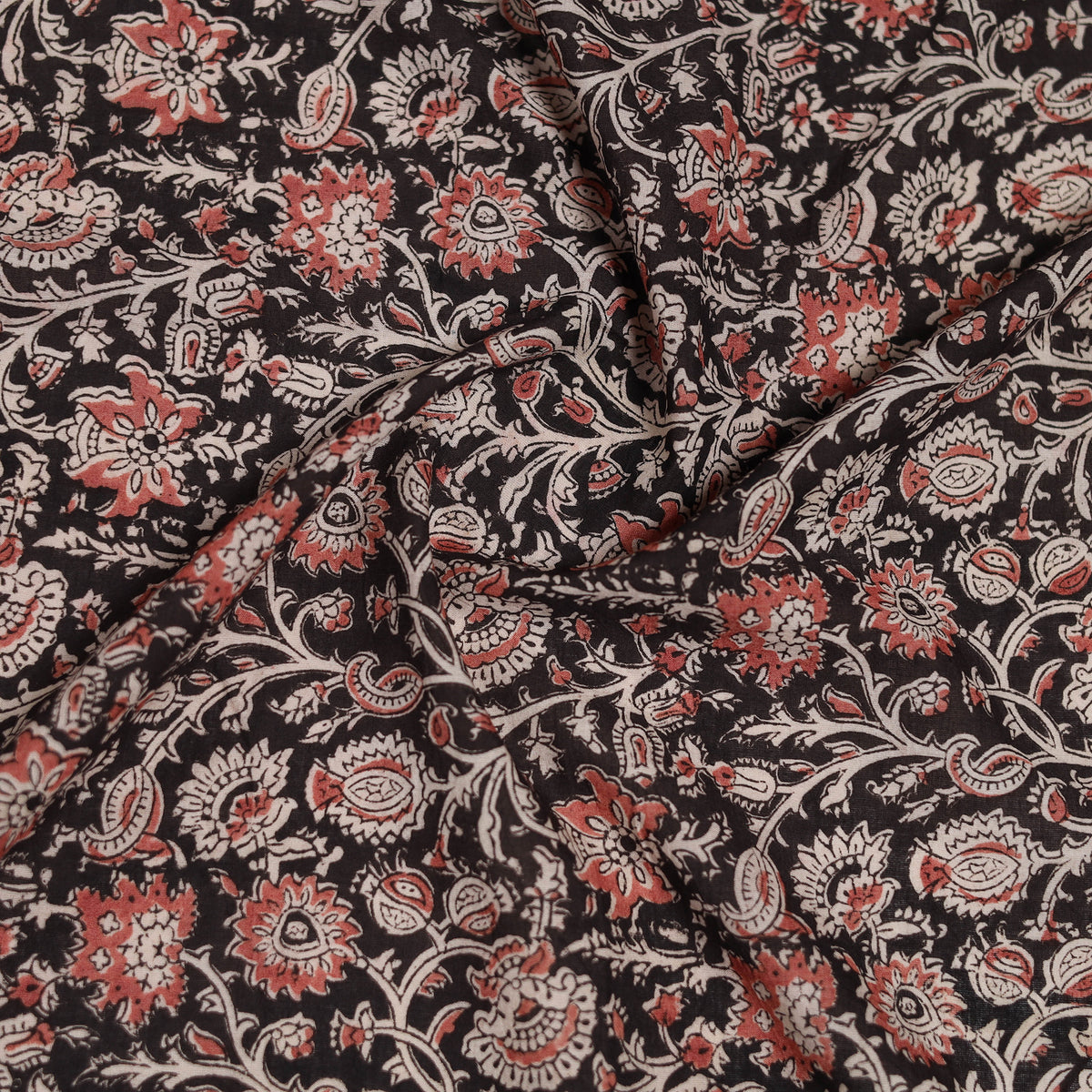 Pedana Hand Block Print Natural Dyed Cotton Kalamkari Scarf 51
