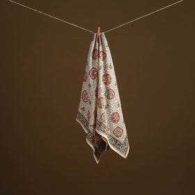 Pedana Hand Block Print Natural Dyed Cotton Kalamkari Scarf 50
