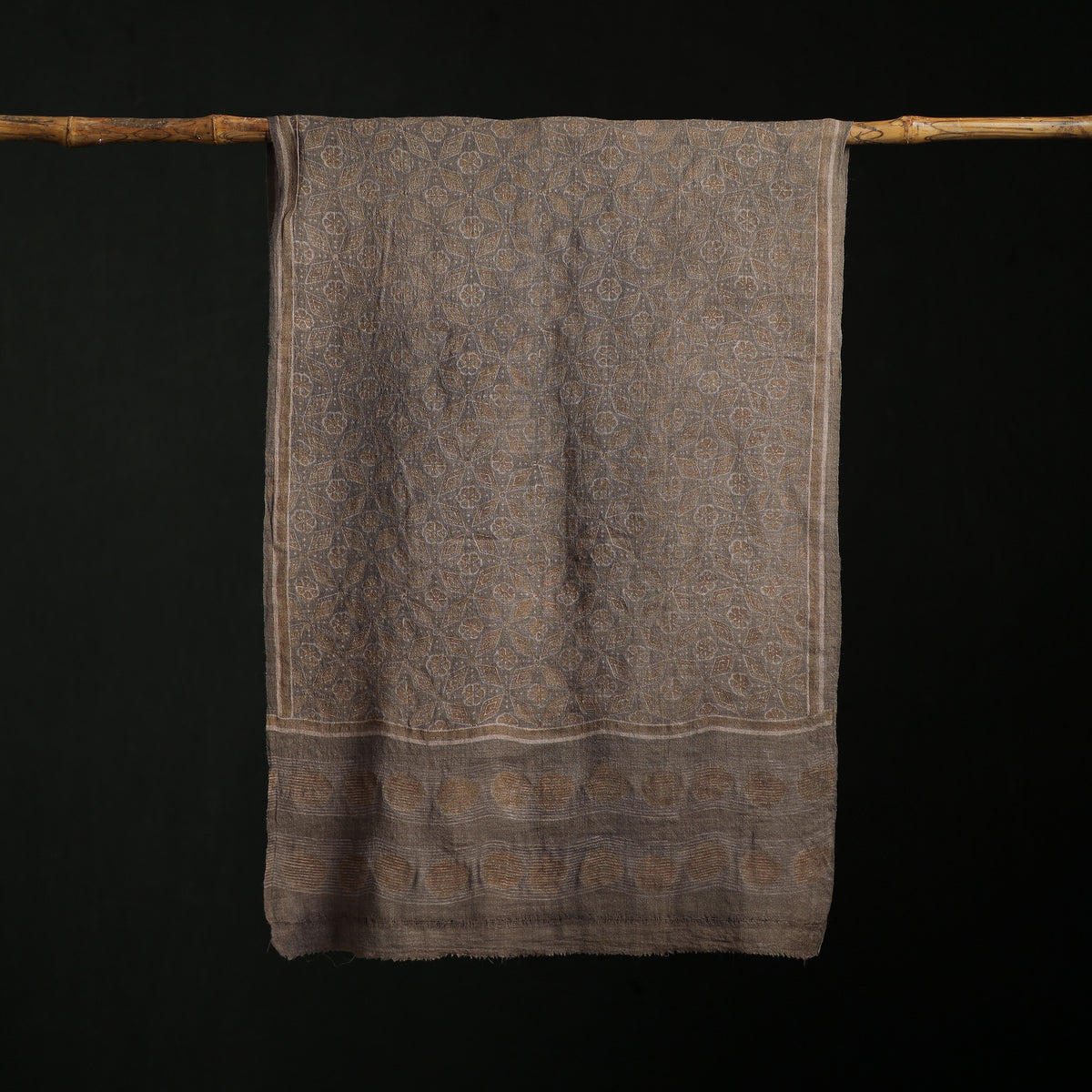 Pure Merino Wool Hand Block Akola Print Stole 23