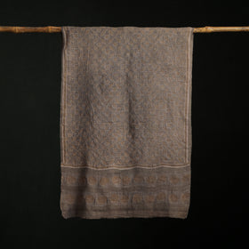 Pure Merino Wool Hand Block Akola Print Stole 23
