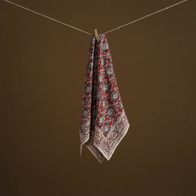 Pedana Hand Block Print Natural Dyed Cotton Kalamkari Scarf 48