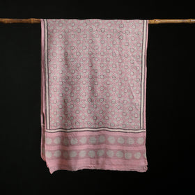 Pure Merino Wool Hand Block Akola Print Stole 24