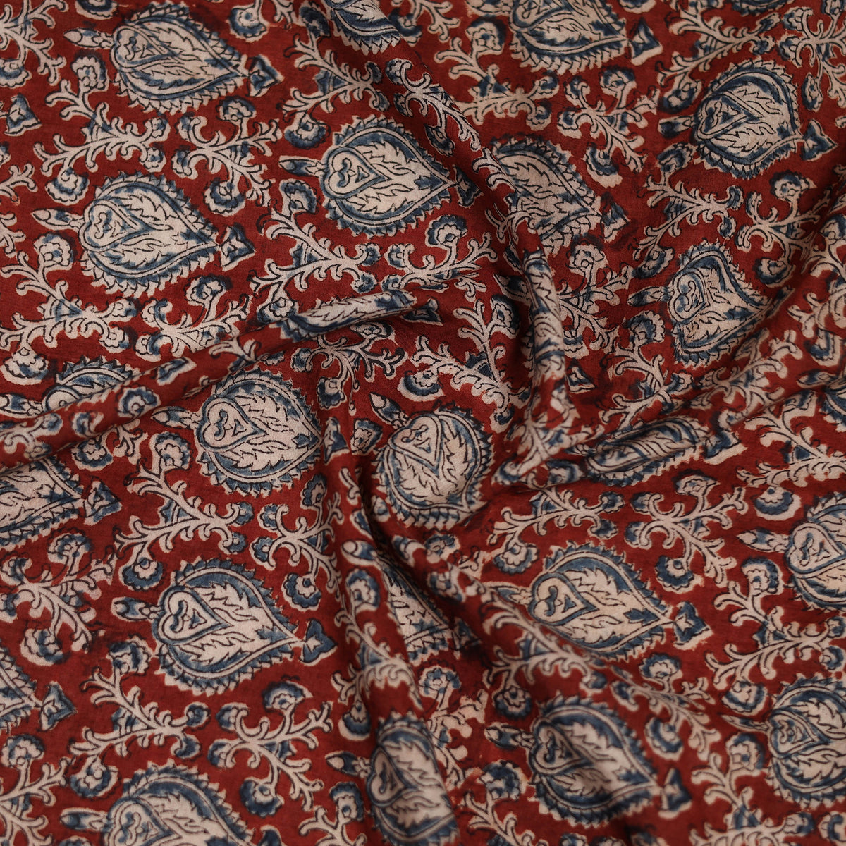 Pedana Hand Block Print Natural Dyed Cotton Kalamkari Scarf 48