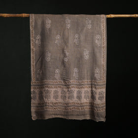 Pure Merino Wool Hand Block Akola Print Stole 25