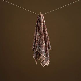 Pedana Hand Block Print Natural Dyed Cotton Kalamkari Scarf 46