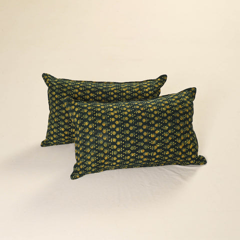 Ajrakh Print Cotton Pillow Cover (Set of 2) 31