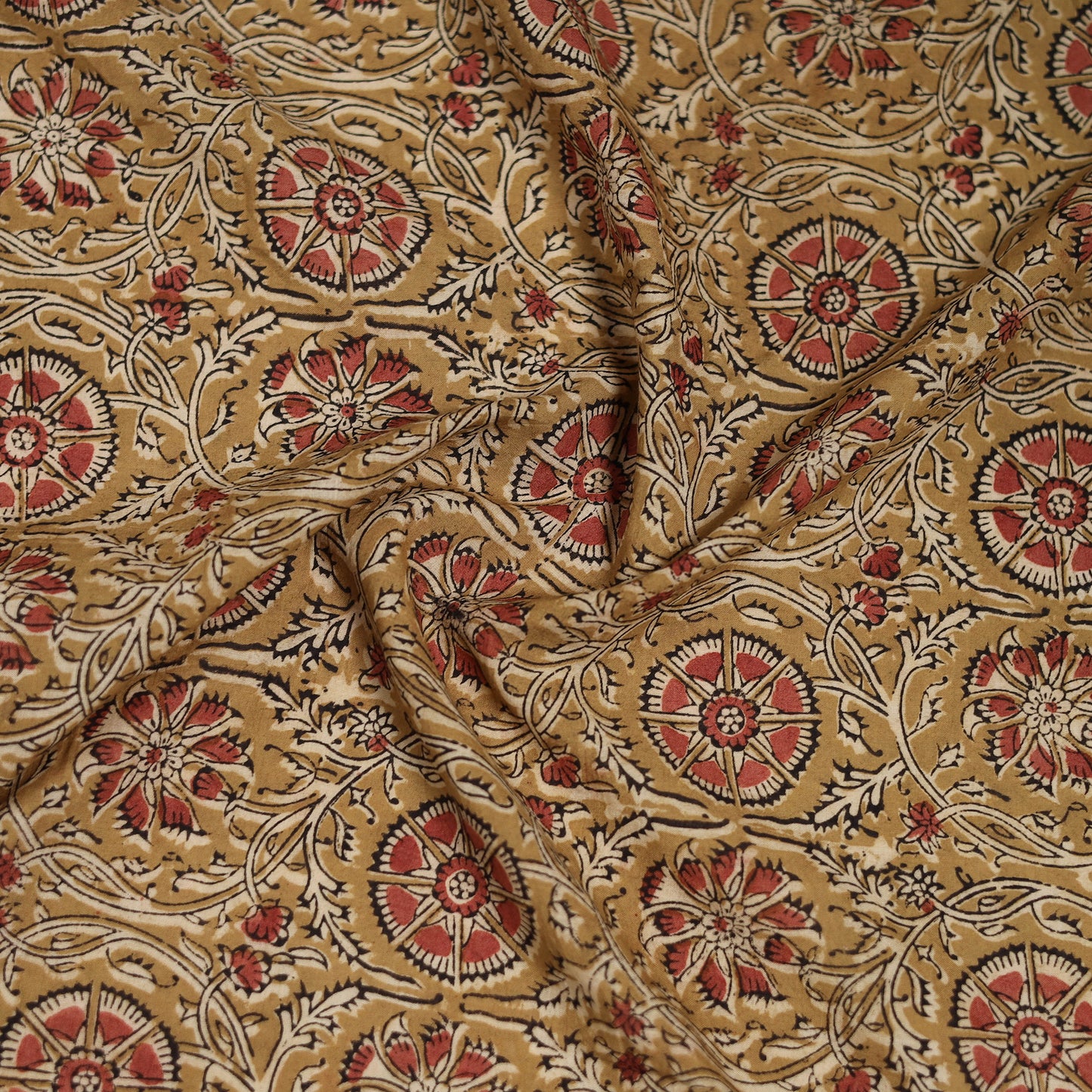 Pedana Hand Block Print Natural Dyed Cotton Kalamkari Scarf 44