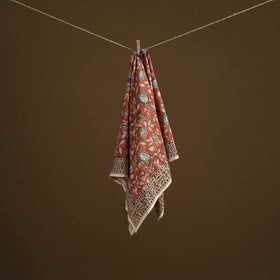 Pedana Hand Block Print Natural Dyed Cotton Kalamkari Scarf 43