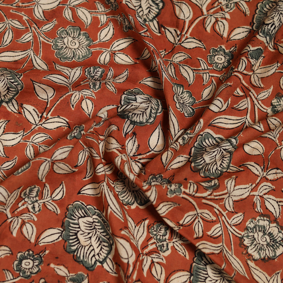 Pedana Hand Block Print Natural Dyed Cotton Kalamkari Scarf 43