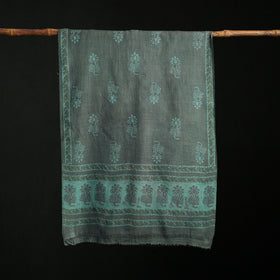 Pure Merino Wool Hand Block Akola Print Stole 32