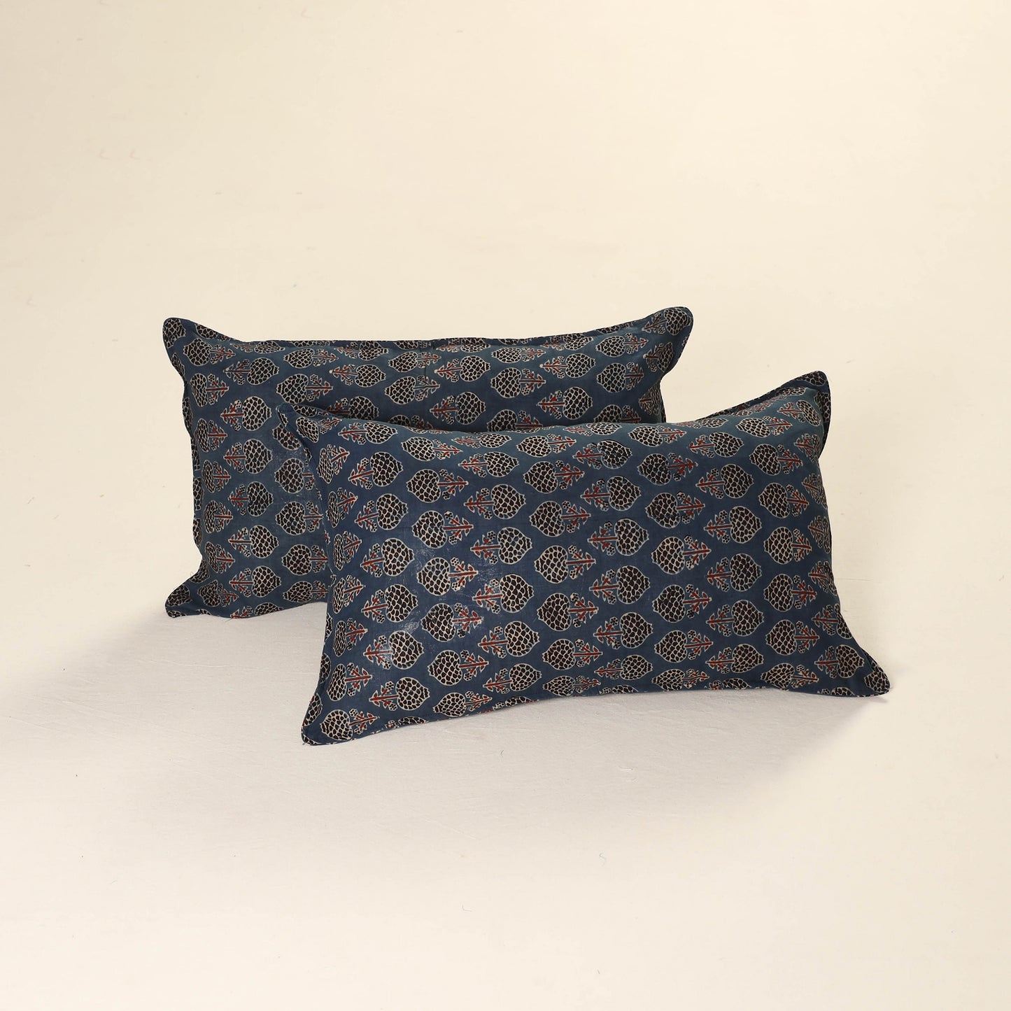 Ajrakh Print Cotton Pillow Cover (Set of 2) 32