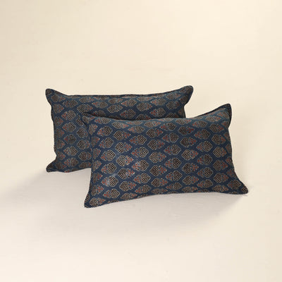 Ajrakh Print Cotton Pillow Cover (Set of 2) 32