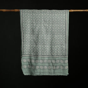Pure Merino Wool Hand Block Akola Print Stole 33