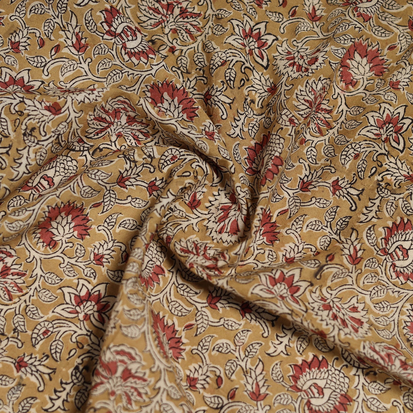 Pedana Hand Block Print Natural Dyed Cotton Kalamkari Scarf 41
