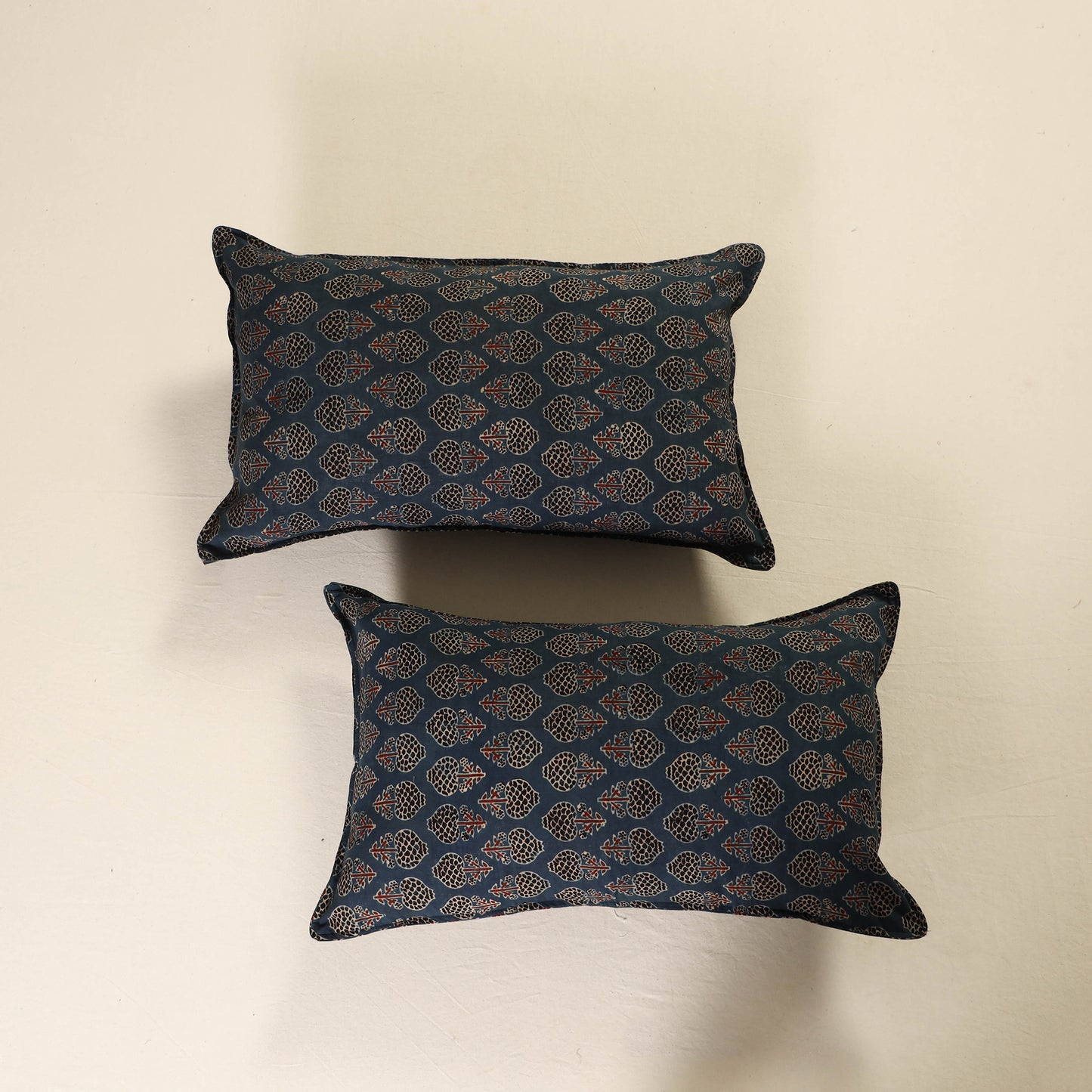 Ajrakh Print Cotton Pillow Cover (Set of 2) 32