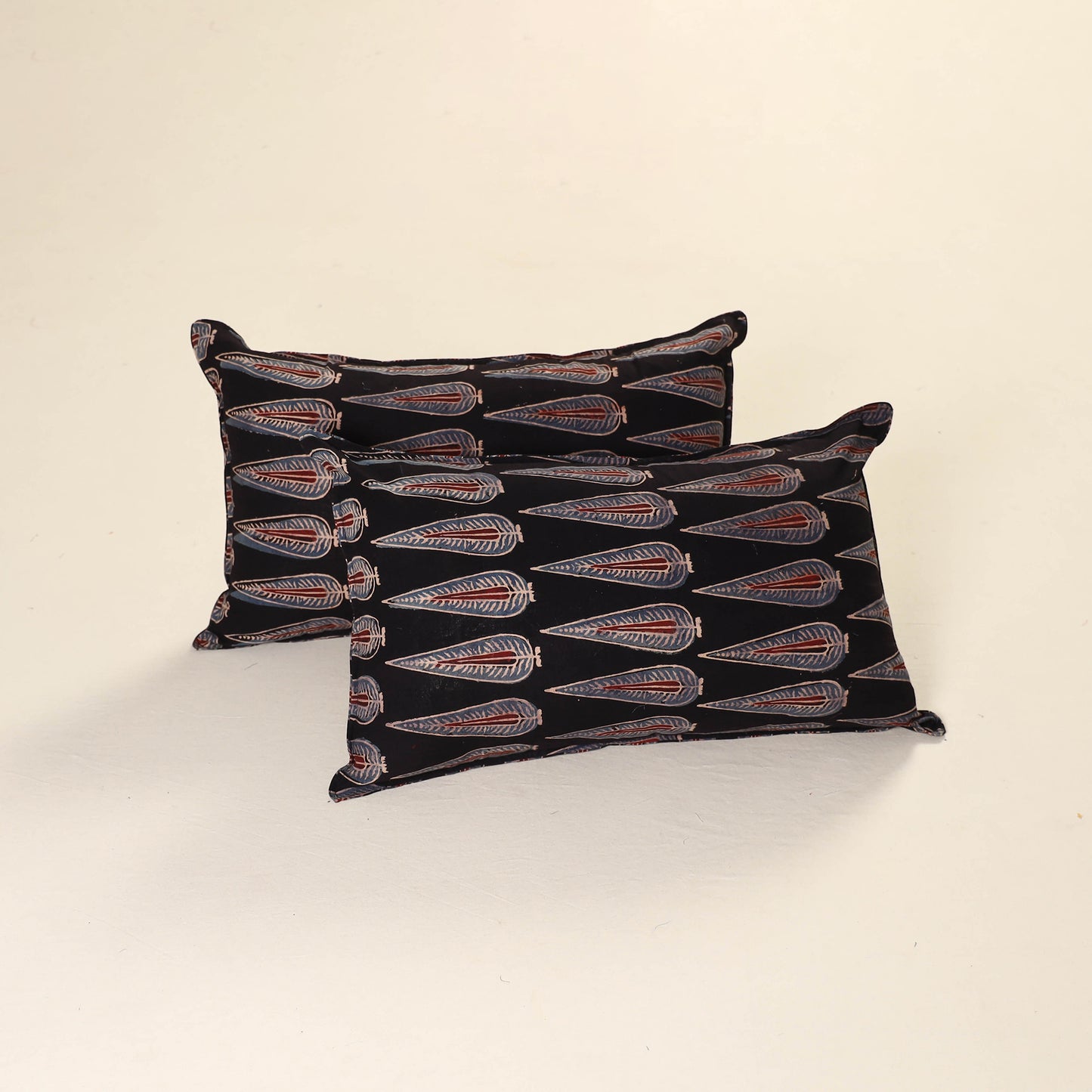 Ajrakh Print Cotton Pillow Cover (Set of 2) 33
