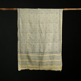 Pure Merino Wool Hand Block Akola Print Stole 36