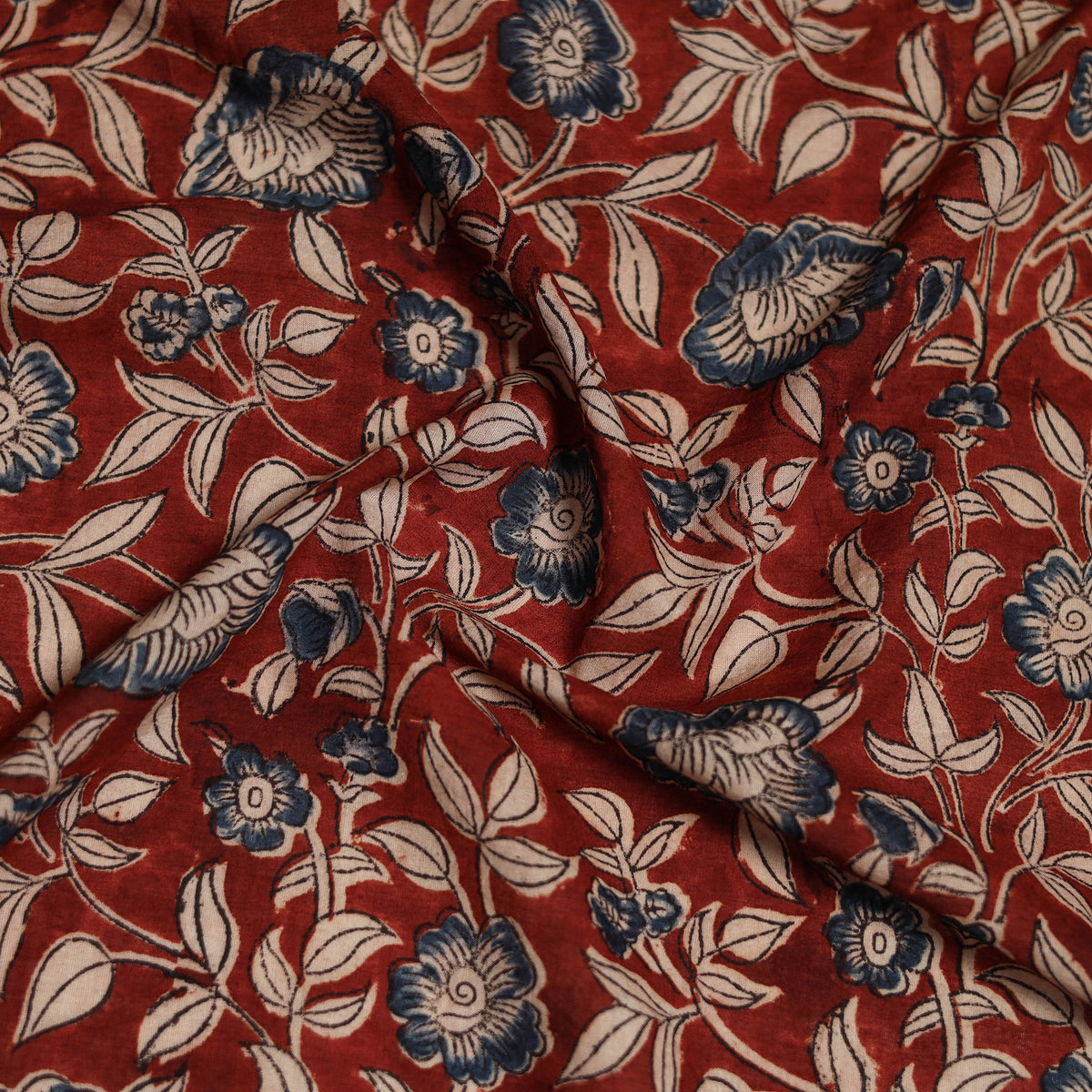 Pedana Hand Block Print Natural Dyed Cotton Kalamkari Scarf 39