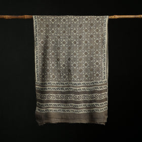 Pure Merino Wool Hand Block Akola Print Stole 38