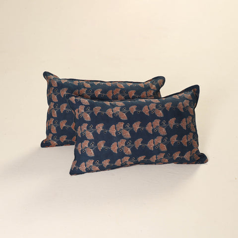 Ajrakh Print Cotton Pillow Cover (Set of 2) 34
