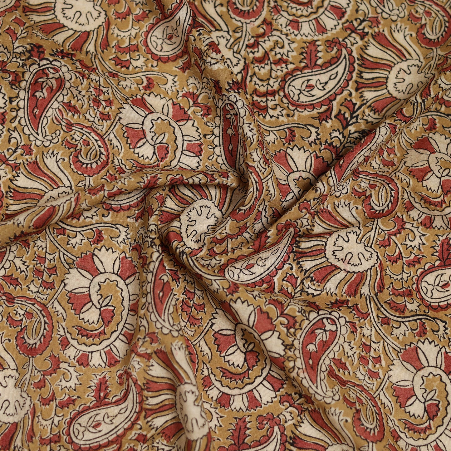 Pedana Hand Block Print Natural Dyed Cotton Kalamkari Scarf 37