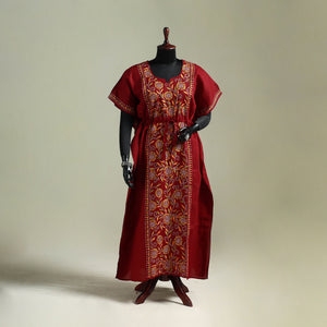 Bengal Kantha Hand Embroidery Cotton Long Kaftan 59