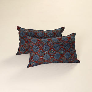Ajrakh Print Cotton Pillow Cover (Set of 2) 35