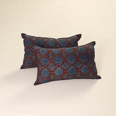 Ajrakh Print Cotton Pillow Cover (Set of 2) 35