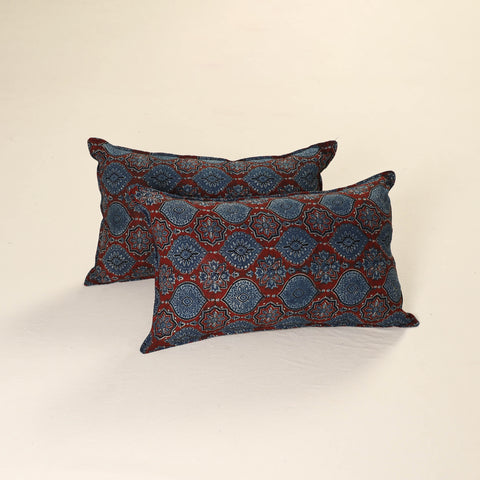 Ajrakh Print Cotton Pillow Cover (Set of 2) 35