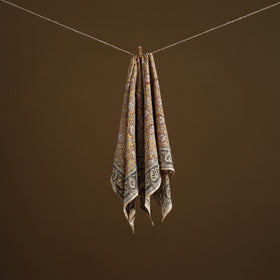 Pedana Hand Block Print Natural Dyed Cotton Kalamkari Scarf 35