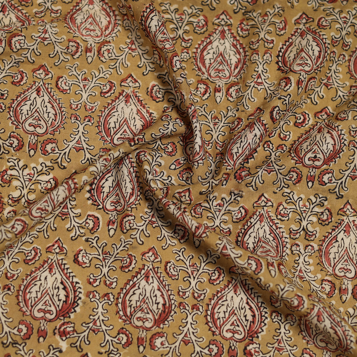 Pedana Hand Block Print Natural Dyed Cotton Kalamkari Scarf 35