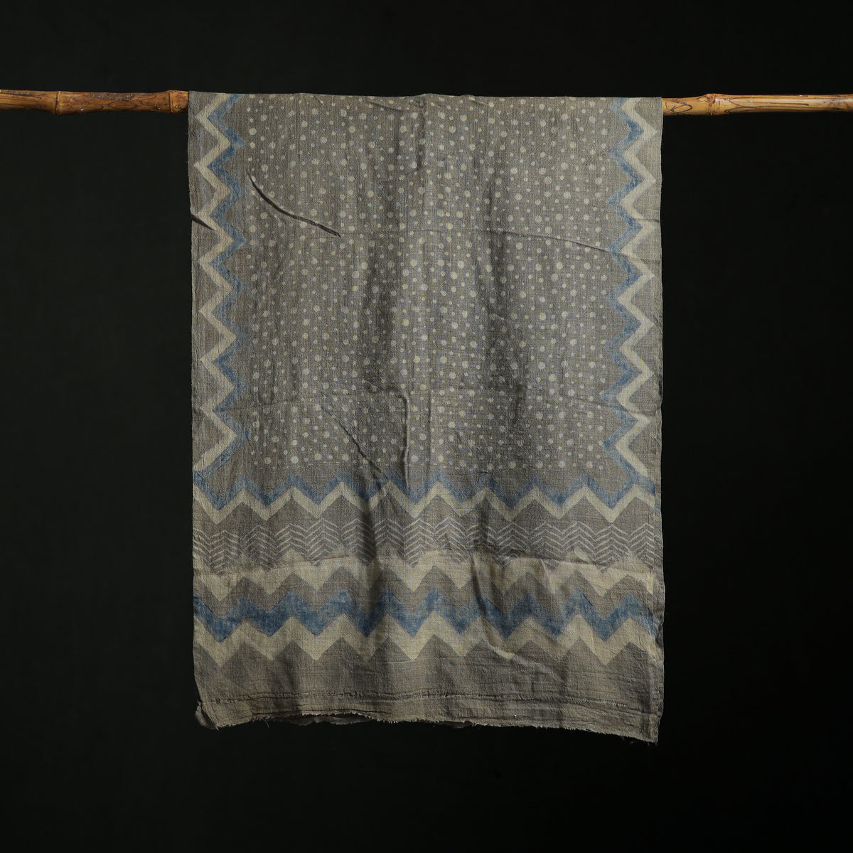 Pure Merino Wool Hand Block Akola Print Stole 43
