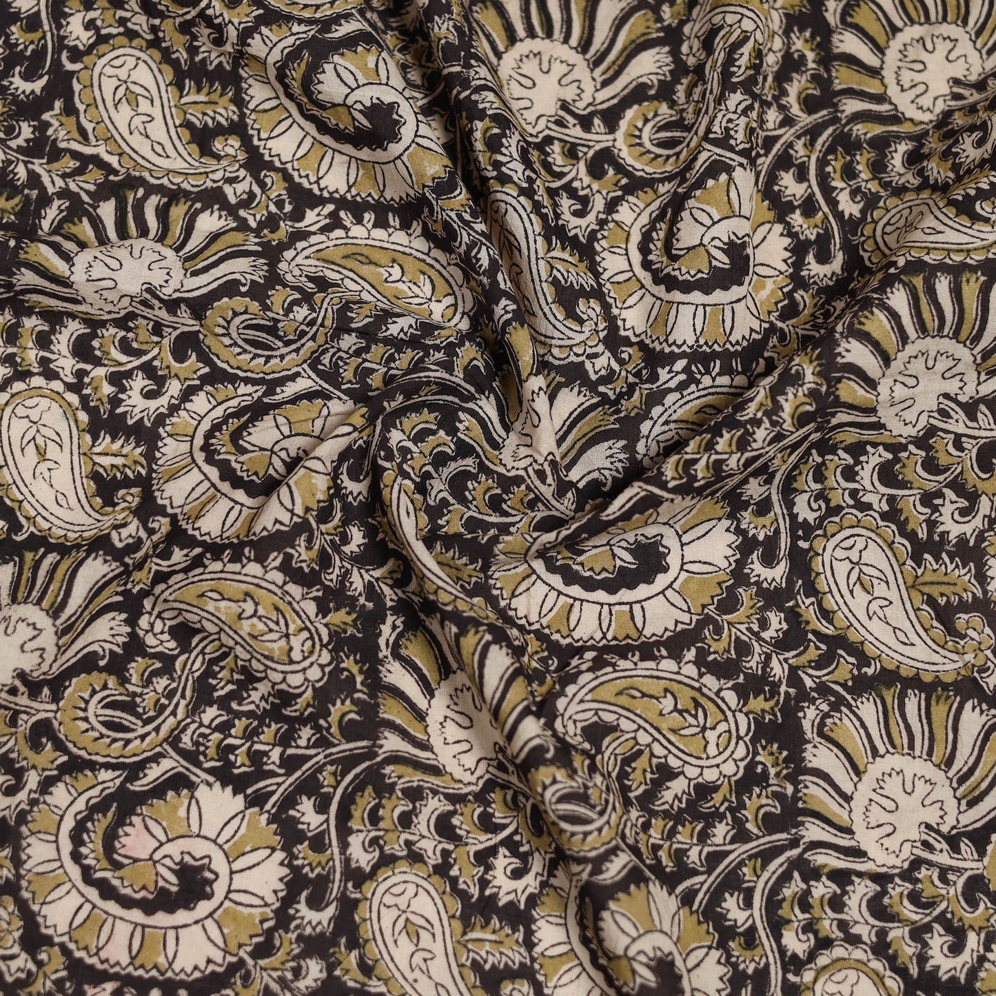 Pedana Hand Block Print Natural Dyed Cotton Kalamkari Scarf 34
