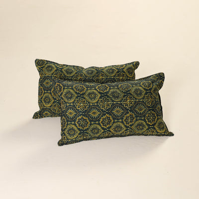 Ajrakh Print Cotton Pillow Cover (Set of 2) 36