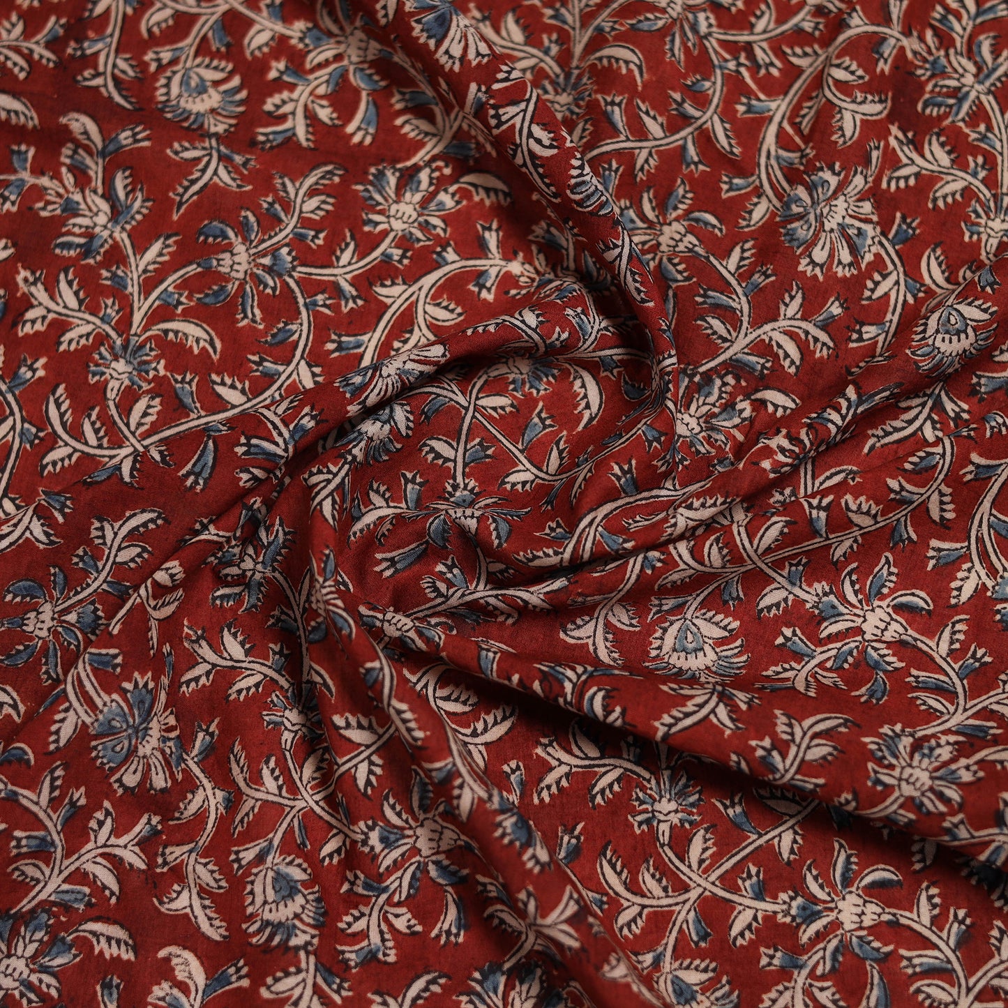 Pedana Hand Block Print Natural Dyed Cotton Kalamkari Scarf 33