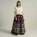 Buy Hand Batik Printed Running Stitch Cotton Long Skirt 08 Online l iTokri.com