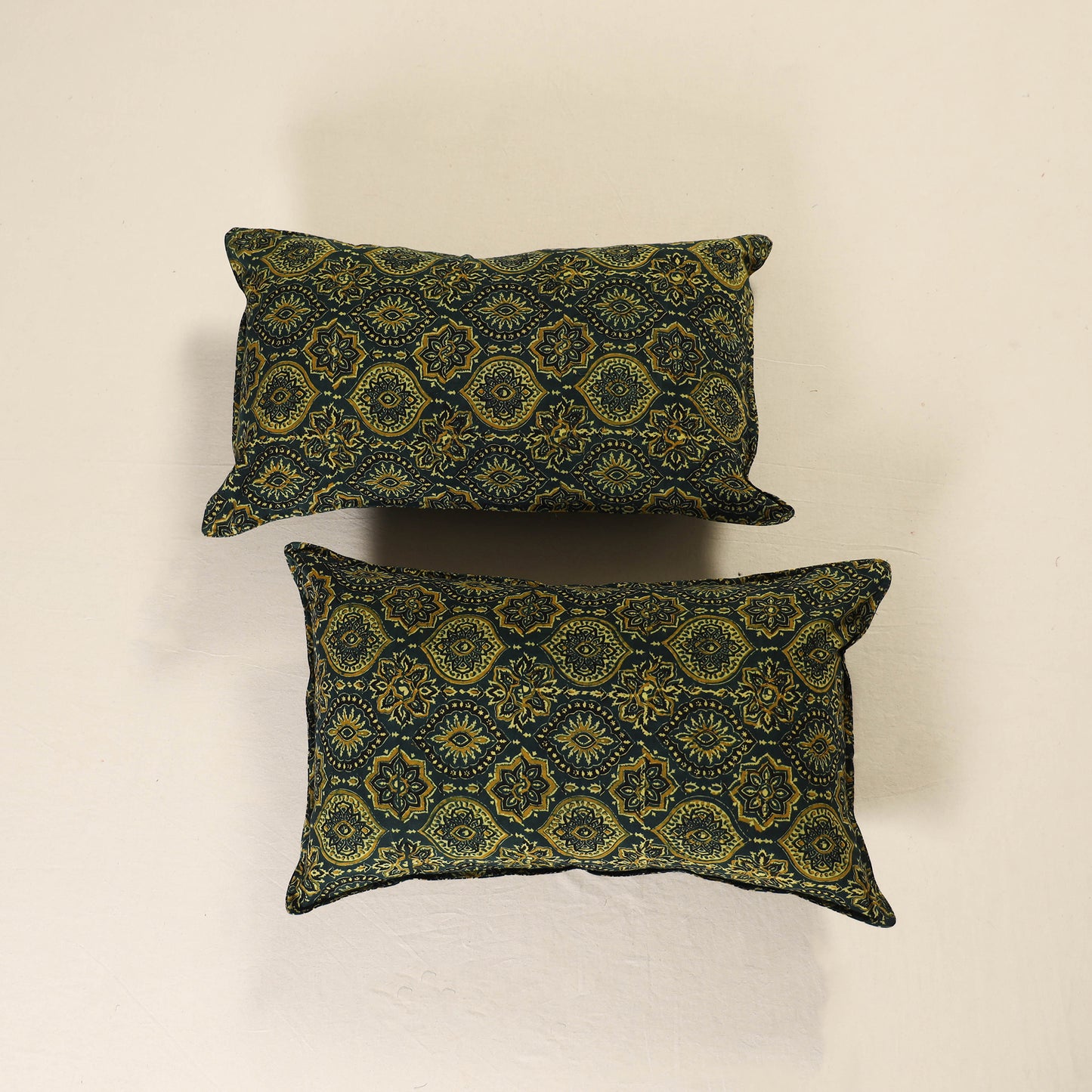 Ajrakh Print Cotton Pillow Cover (Set of 2) 36