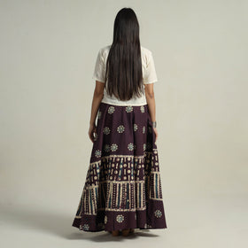Buy Hand Batik Printed Running Stitch Cotton Long Skirt 08 Online l iTokri.com