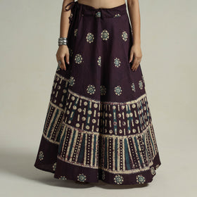 Buy Hand Batik Printed Running Stitch Cotton Long Skirt 08 Online l iTokri.com