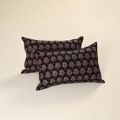 Ajrakh Print Cotton Pillow Cover (Set of 2) 37
